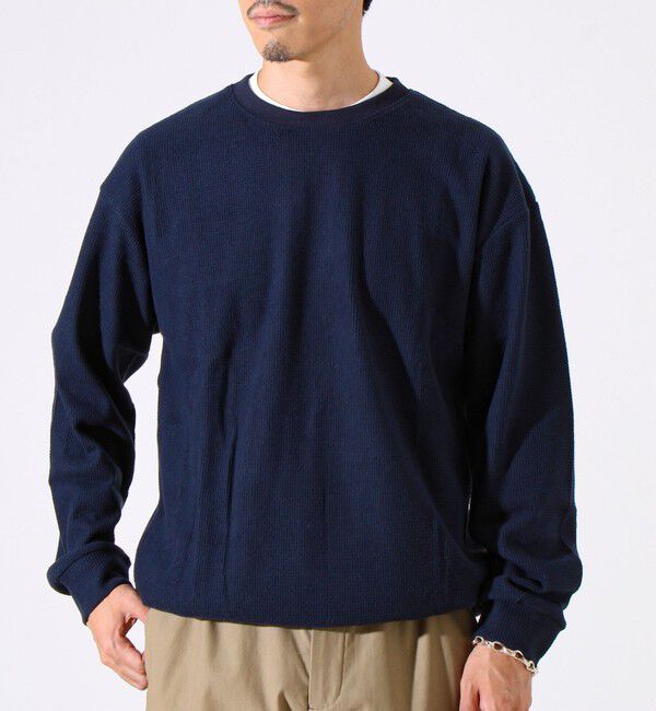 GLOSTER「【レイヤードに最適】起毛ワッフル 裾ドロストロンT」|Tシャツ・カットソー|