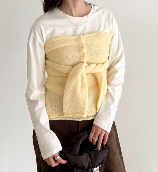 fredy emue「モヘヤ混ビスチェカーディガン」|カーディガン|