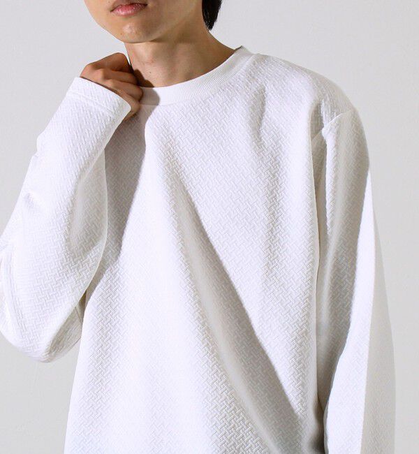 GLOSTER「【人気シリーズ第2弾】【新柄ジャガード登場】フクレクロスジャガードロンT」|Tシャツ・カットソー|