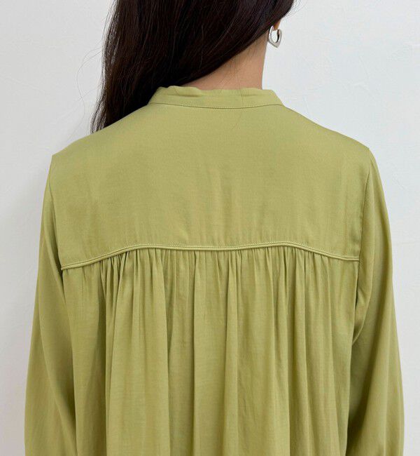 fredy emue「マイクロツイルサテンブラウス」|シャツ・ブラウス|