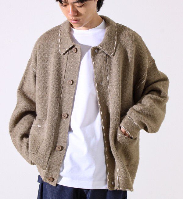 GLOSTER「【ユニセックス対応】ハンドステッチニットジャケット」|カーディガン|