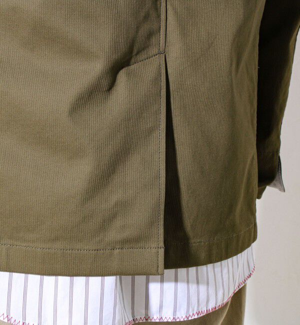 GLOSTER「【GLOSTER定番/ビジカジ対応】コードストライプ スタンドフードブルゾン」|ブルゾン・スタジャン|