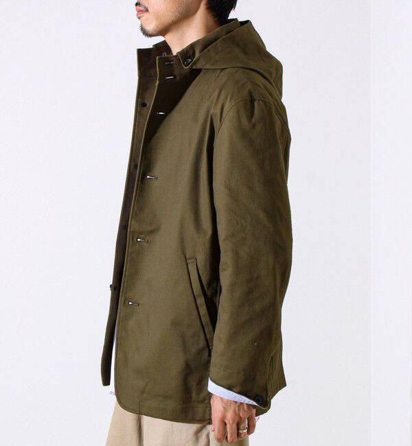 GLOSTER「【GLOSTER定番/ビジカジ対応】コードストライプ スタンドフードブルゾン」|ブルゾン・スタジャン|