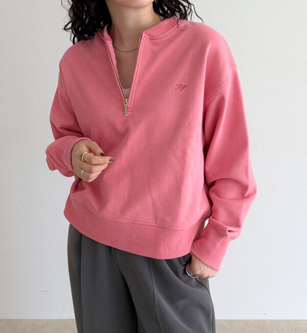 fredy emue「ハーフジップ裏毛スウェット」|スウェット・ジャージ|ピンク