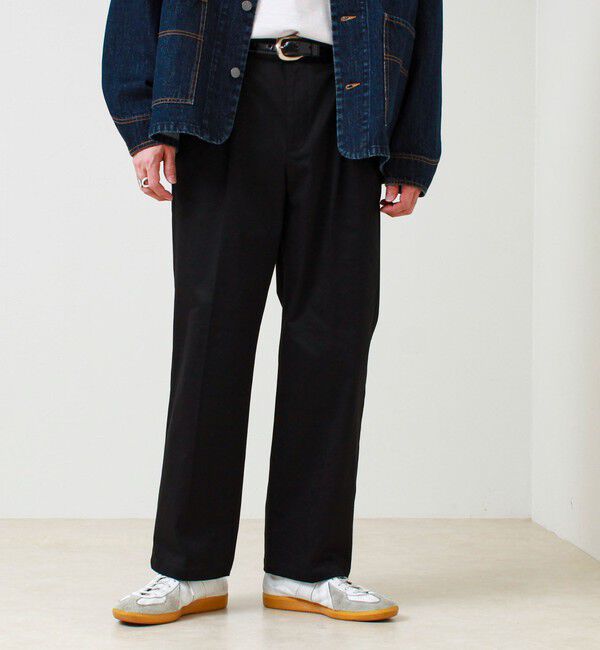 GLOSTER「【大人の万能パンツ】タックチノイージートラウザー」|チノ|