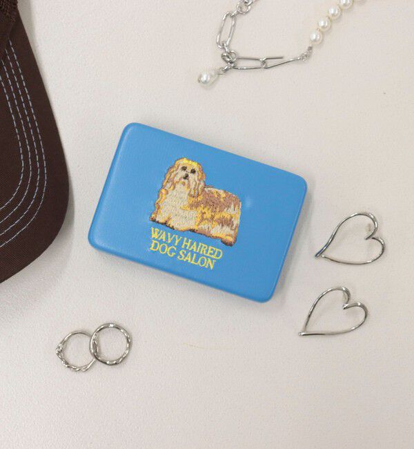 fredy emue「【JOli JOli/ジョリジョリ】刺しゅうスクエアケース」|ポーチ|ライトブルー