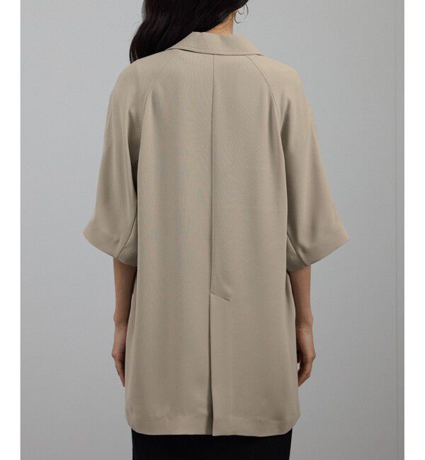 SALON adam et rope'「バックサテンハーフスリーブジャケット［セットアップ対応・今から秋まで］」|テーラードジャケット|