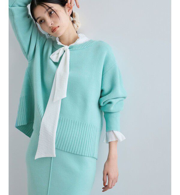 VIS「【セットアップ対応】もちっとニットミラノリブプルオーバー」|ニット・セーター|