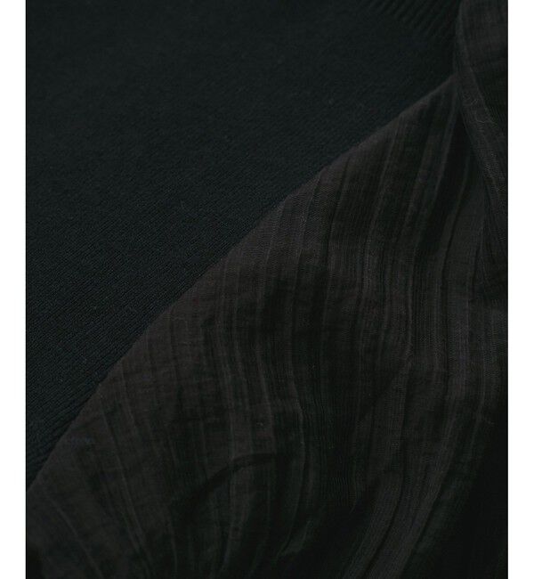 VIS「【洗える】ニットドッキングAラインミニワンピース」|ワンピース|