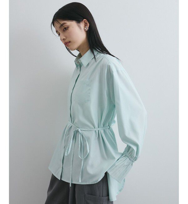 VIS「【洗える】プリーツスリーブフレアーシャツ」|シャツ・ブラウス|