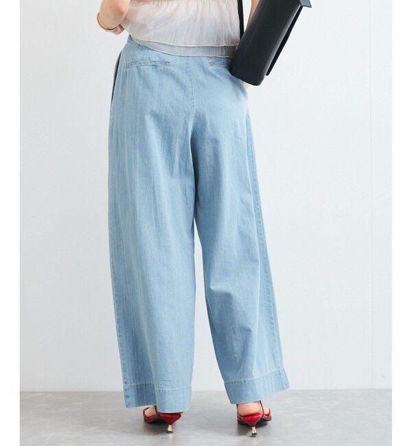 VIS「タックデザインリラックスデニムパンツ」|デニム|