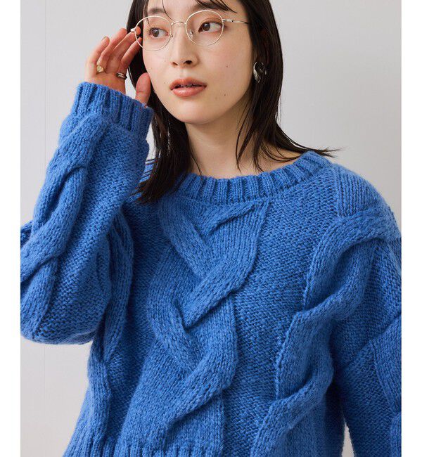 VIS「ケーブルコンパクトニット」|ニット・セーター|