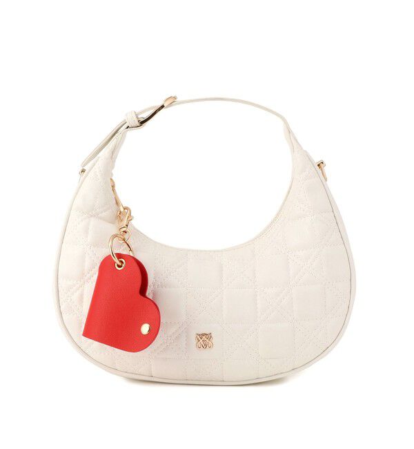 VIS「ハートチャーム付き2WAYキルトバッグ」|ハンドバッグ|