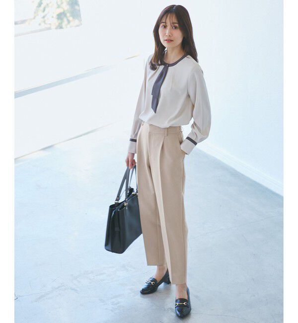 Rope&rsquo;Picnic「【WEB限定カラー】360&deg;ウルトラストレッチ テーパードパンツ/花粉ガード・セットアップ対応」|チノ|