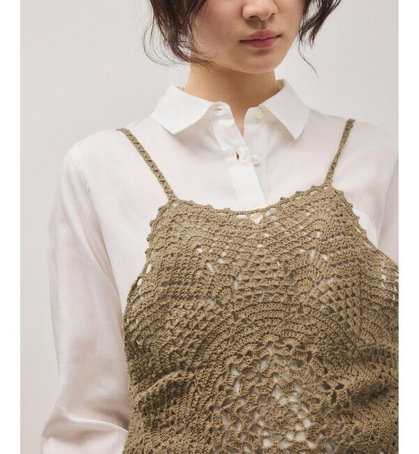 ADAM ET ROPE'「クロシェニットビスチェ」|キャミソール|