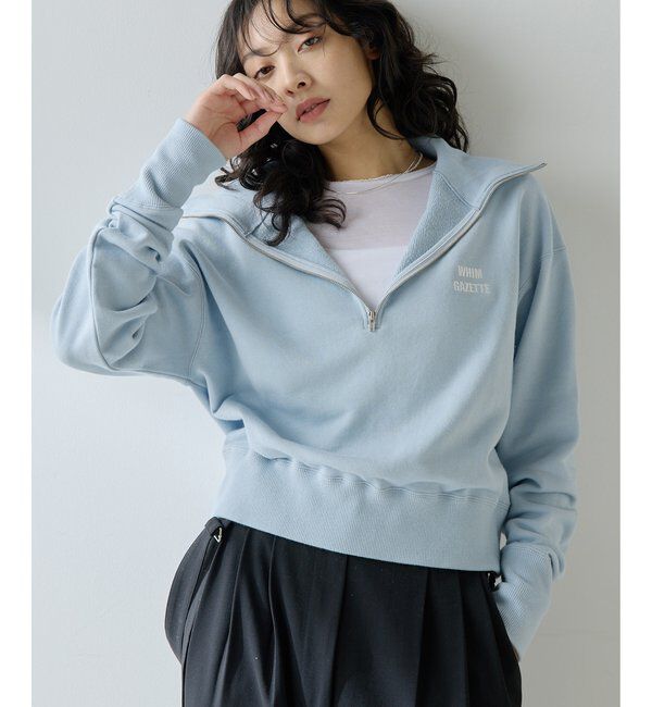  「ハーフジップロゴ裏毛プルオーバー」|Tシャツ・カットソー|