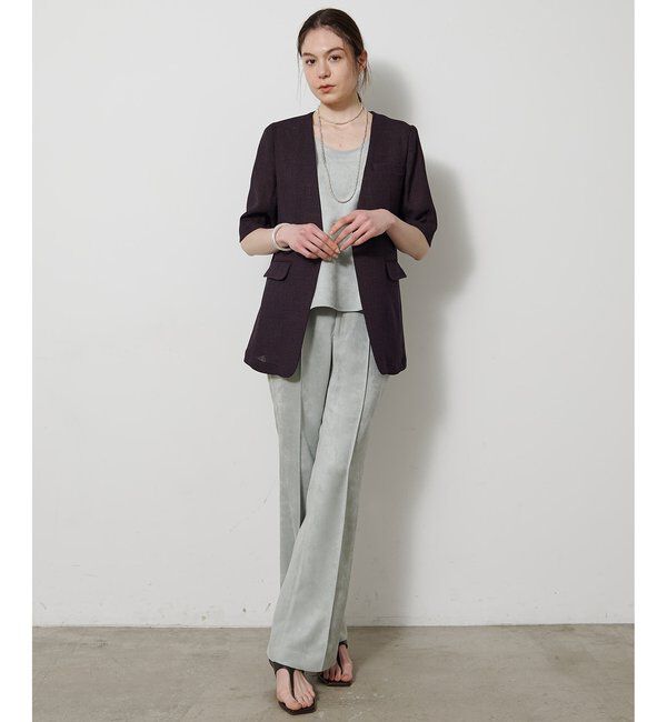  「【Drawing Numbers】カラミハーフスリーブジャケット」|ベスト・ジレ|