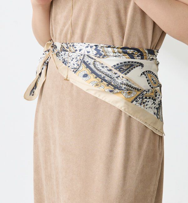  「【PAPILLONNER/パピヨネ】ペイズリースカーフ」|マフラー|ベージュ