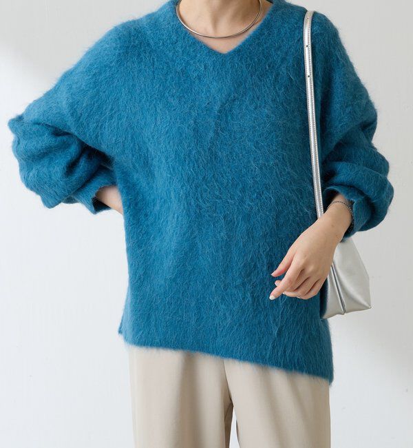  「アルパカ混Vネックニット」|ニット・セーター|