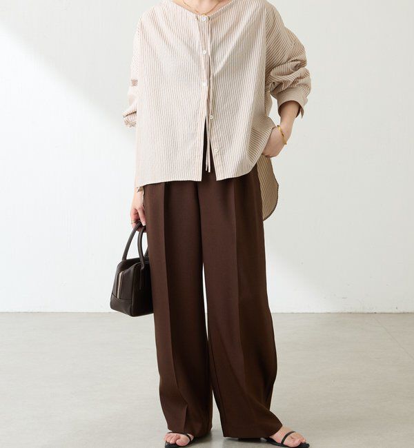  「ウールライクタックパンツ」|チノ|