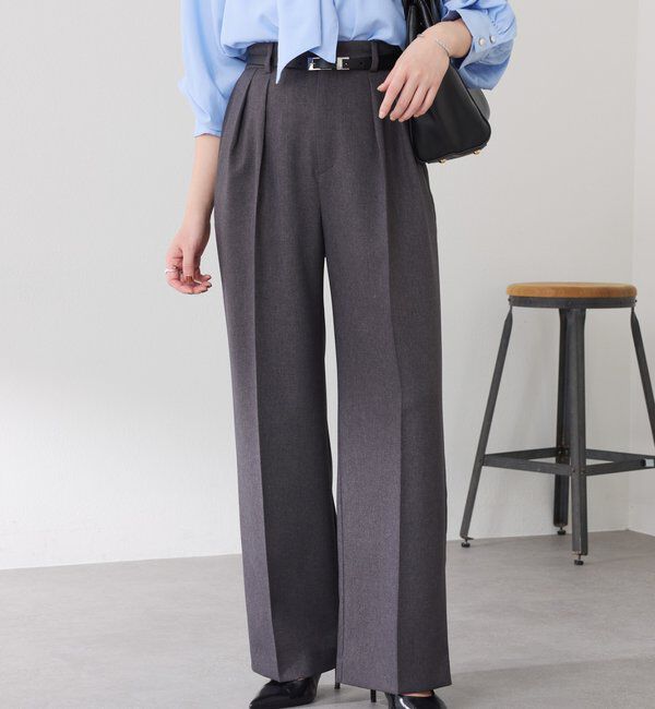  「ウールライクタックパンツ」|チノ|