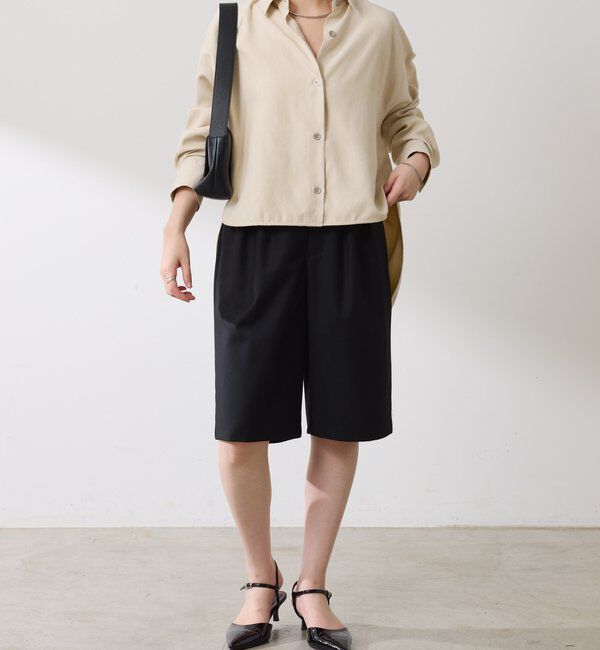  「スエードタッチバックロングシャツ」|シャツ・ブラウス|
