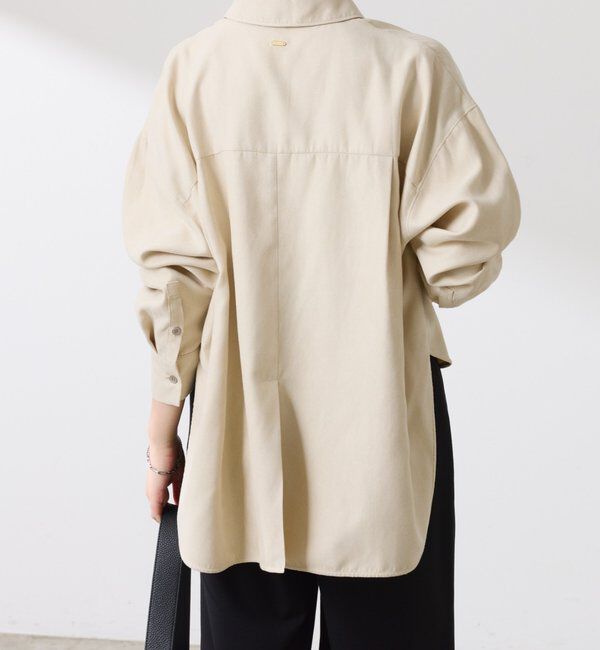  「スエードタッチバックロングシャツ」|シャツ・ブラウス|