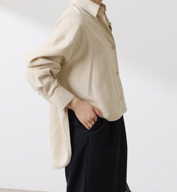  「スエードタッチバックロングシャツ」|シャツ・ブラウス|