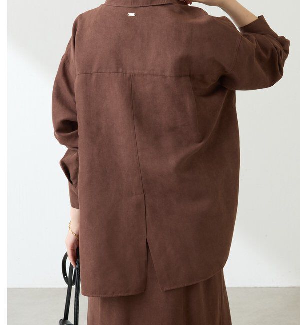  「スエードタッチバックロングシャツ」|シャツ・ブラウス|