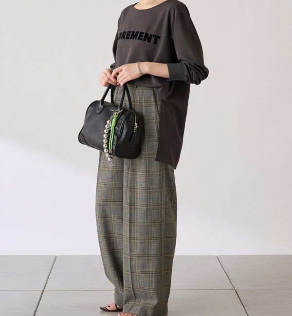  「フロッキーロゴ袖リブロンT/Tブラウス」|Tシャツ・カットソー|