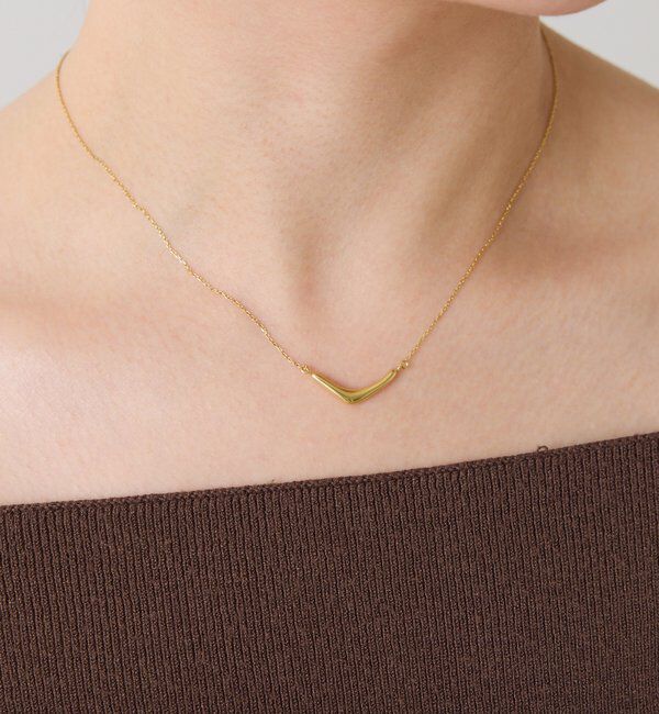  「【PAPILLONNER/パピヨネ】ステンレスカーブトップネックレス」|リング|