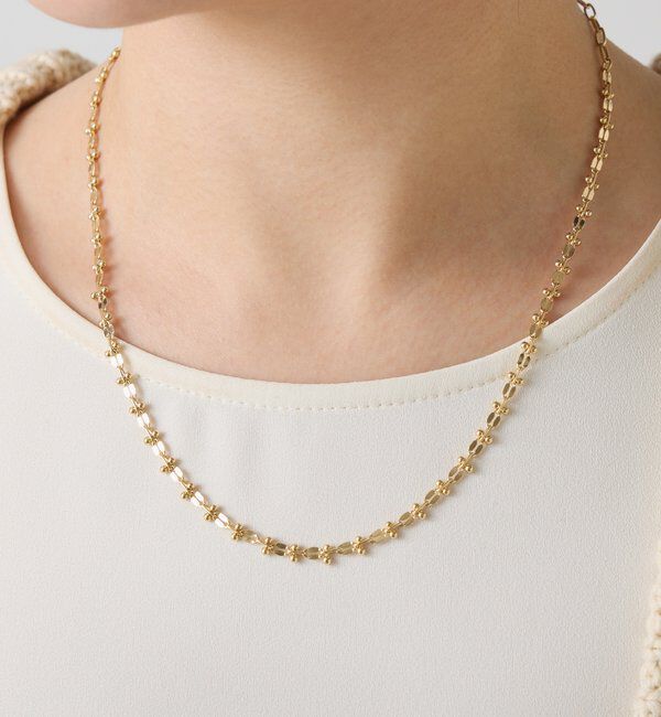  「【PAPILLONNER/パピヨネ】アクセントチェーンネックレス」|リング|ゴールド