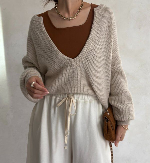  「スクエアニットタンク」|ニット・セーター|