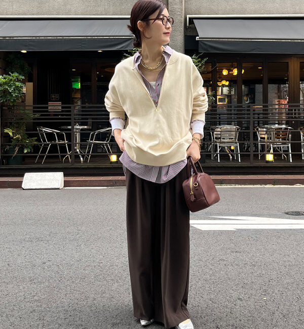  「【新色追加】【インフルエンサー OKOCHI企画】ハーフジップスウェット」|Tシャツ・カットソー|