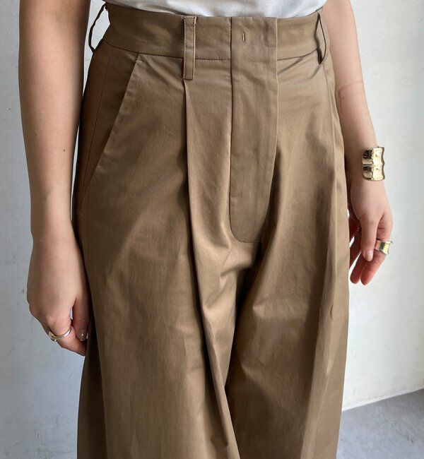  「ストレッチサテンバレルパンツ」|チノ|