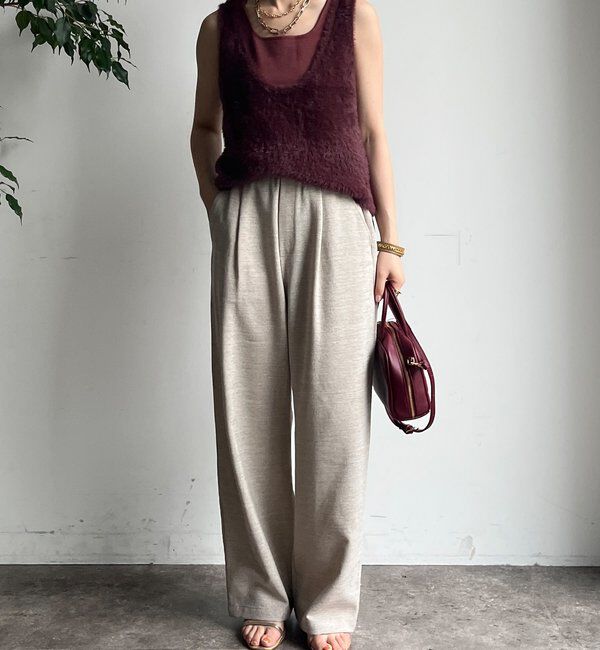  「前後2WAYシャギーニットタンクベスト」|ニット・セーター|