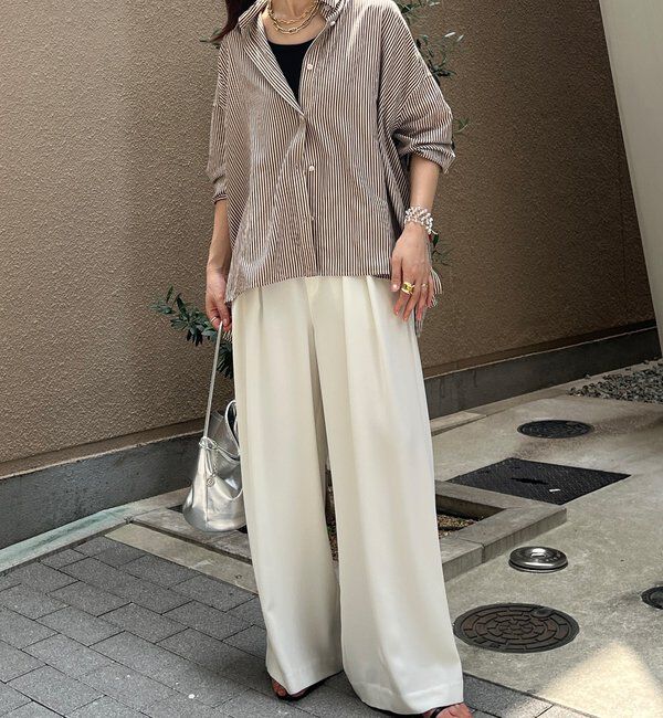  「ストライプポンチョブラウス」|シャツ・ブラウス|