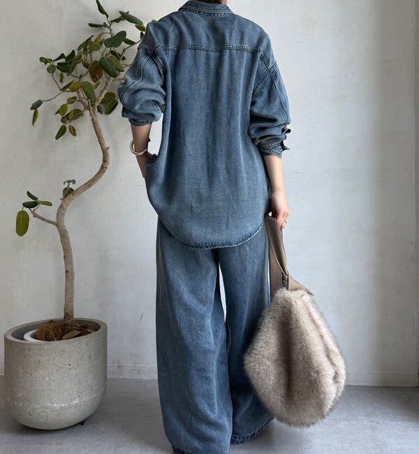  「リヨセルデニムワイドパンツ」|デニム|