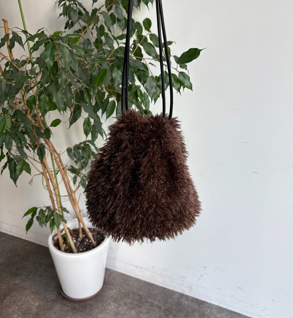  「シャギー巾着バッグ」|トートバッグ|