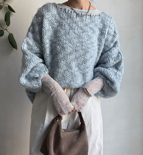  「レースロングスリーブトップス」|Tシャツ・カットソー|