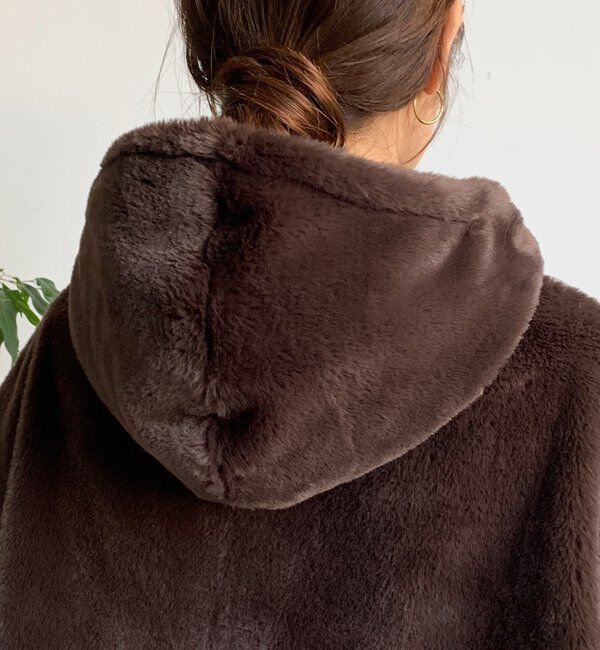  「フェイクミンクフーディージレ」|ベスト・ジレ|