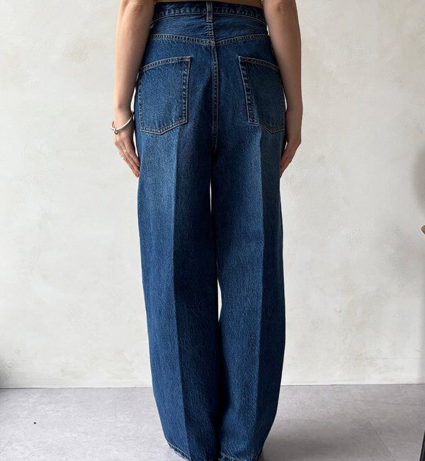  「ハイウエストダブルボタンデニム」|デニム|