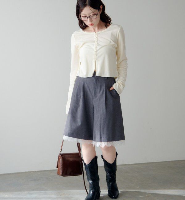  「カットベロアボタンカーディガン」|Tシャツ・カットソー|