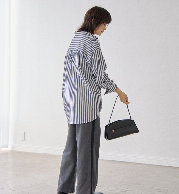  「【スタイリングのアクセントに】サイドラインジャージーパンツ」|チノ|