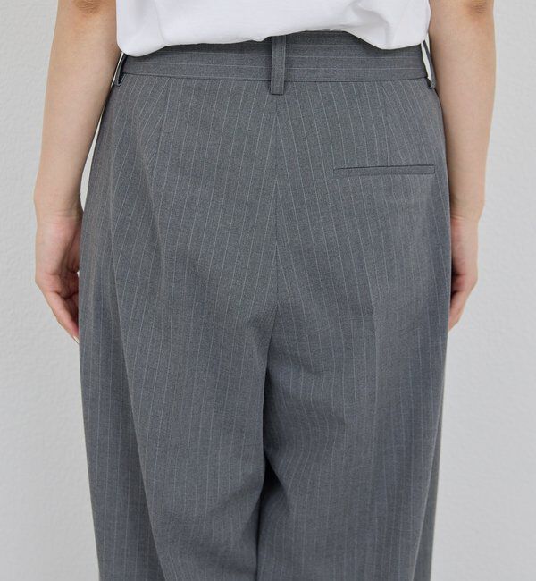  「【手洗い可能】【3サイズ展開】ストライプダブルタックパンツ」|チノ|