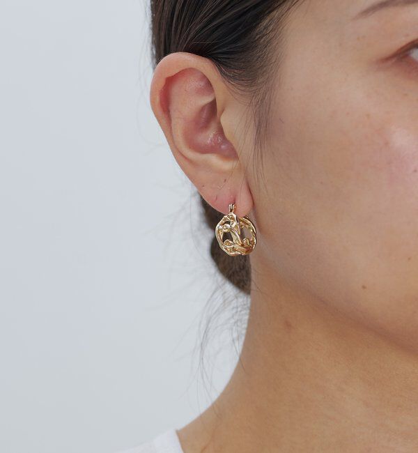  「チェーンフープピアス」|リング|ゴールド