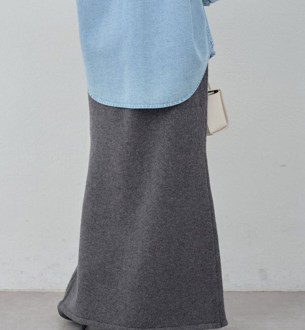  「【セットアップ対応】【手洗い可】メリノウールニットスカート」|スカート|