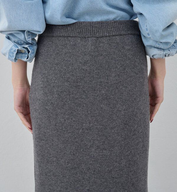  「【セットアップ対応】【手洗い可】メリノウールニットスカート」|スカート|