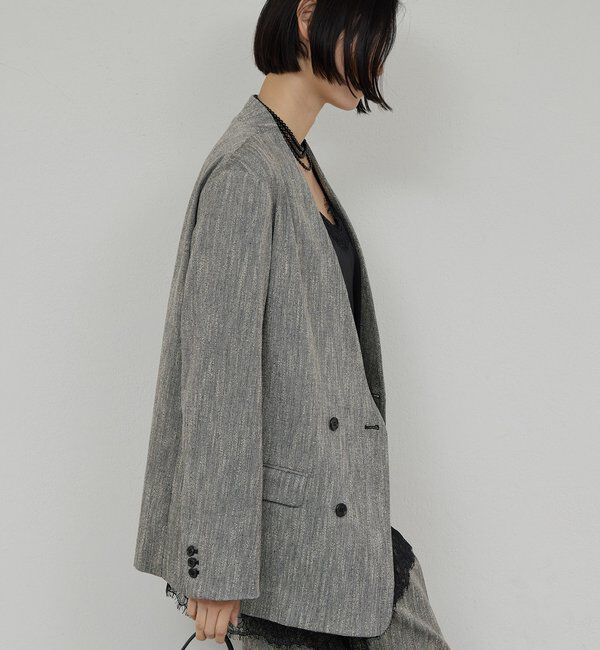  「【セットアップ対応】ノーカラーツイードジャケット」|その他|