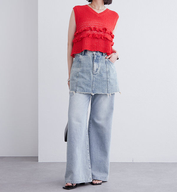  「フリルニットベスト」|ニット・セーター|